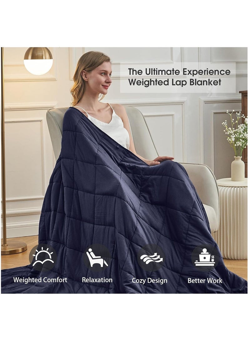 Fabienne Weighted Blanket 15lbs Single Size Adult Heavy Blanket 60"x80" Anxiety Relief Autism Therapy Insomnia Stress Relief Blanket Navy 6.8Kg 150x200cm - Image 3